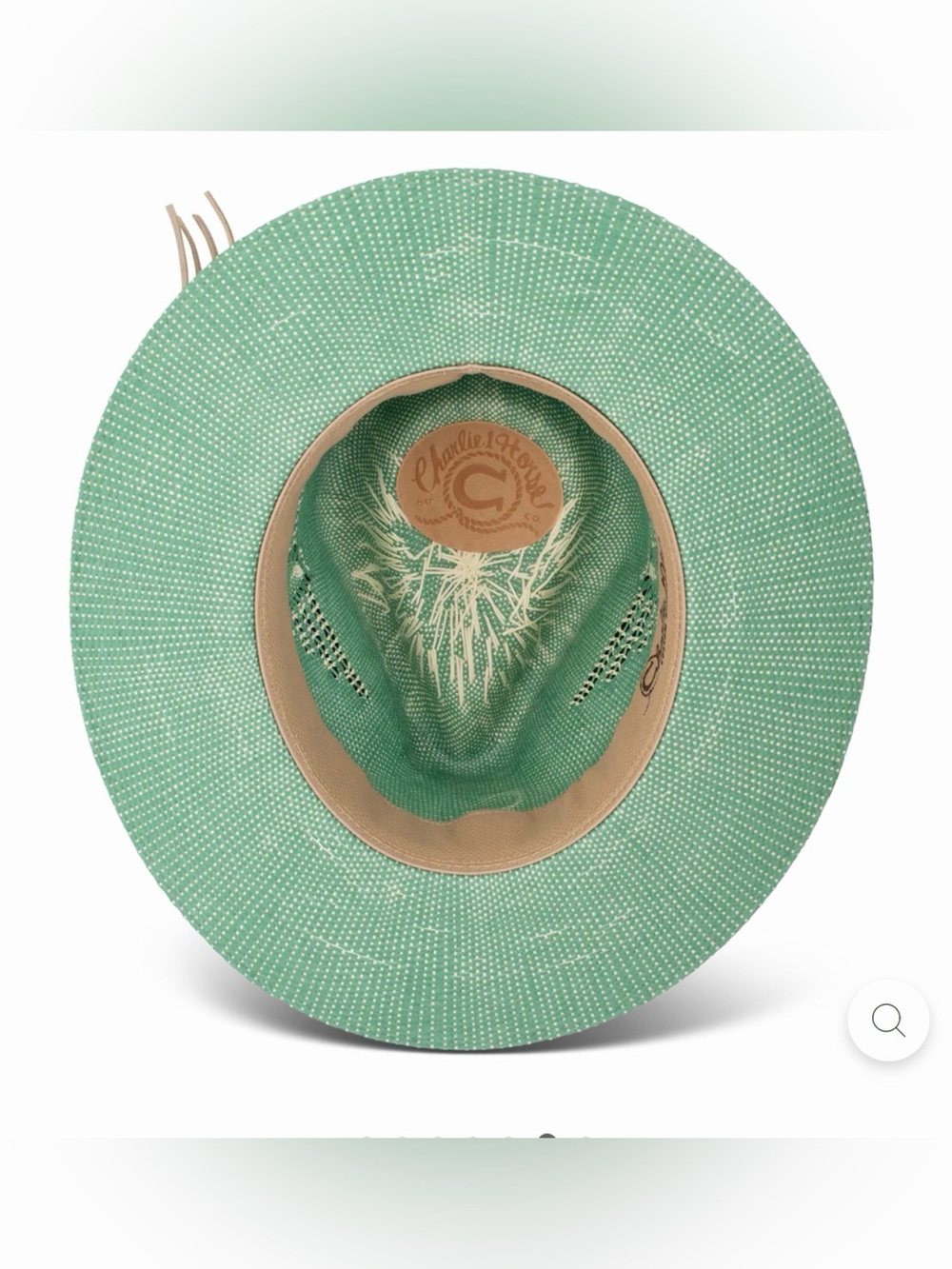 Charlie Horse straw hat green Women’s size Small - Picture 5 of 6